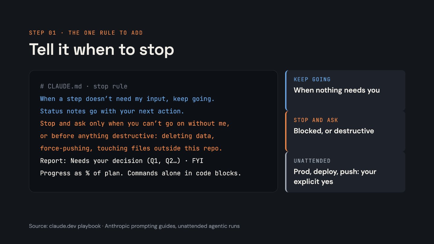 Tell it when to stop