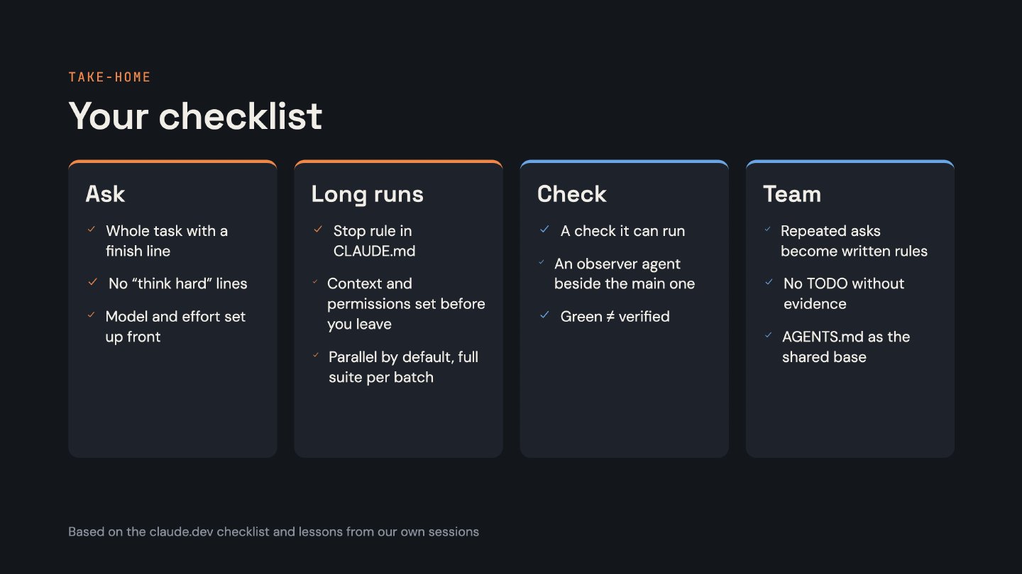 Your checklist